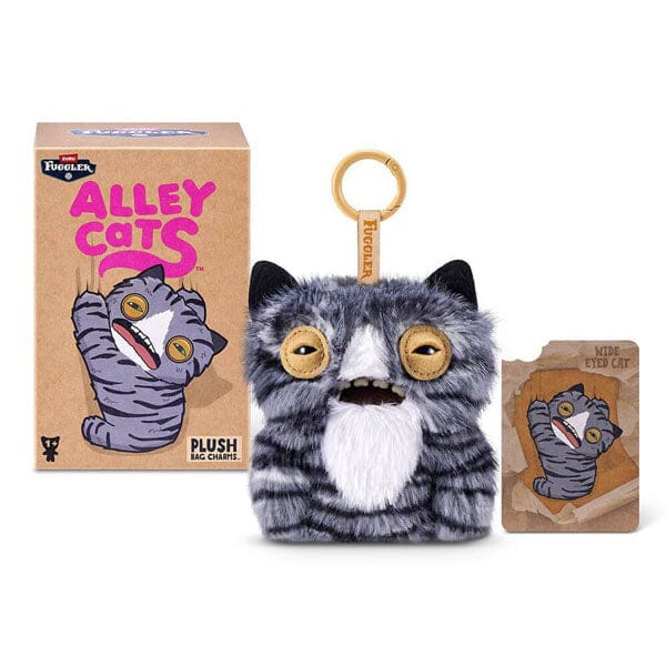 Fuggler Alley Cats Keyrings Series 1 Collectible 5" Plush Toy Hanger Blind Box (1pc) Simple Fuggler