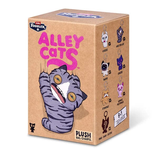 Fuggler Alley Cats Keyrings Series 1 Collectible 5" Plush Toy Hanger Blind Box (1pc) Simple Fuggler