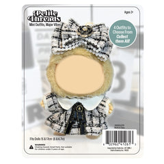 Petite Threads: Black Tweed Dress & Bow for Dolls Simple Showcase 