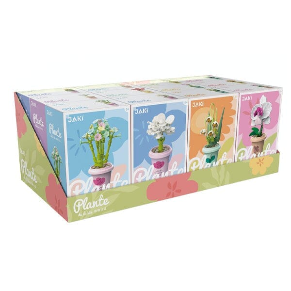 DIY Botanical Building Block Sets: Collectible Assorted Mini Pots Simple Showcase 