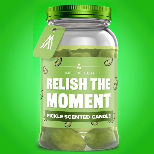 Aura Candles: Pickle Jar Scented Novelty Candle (14oz)