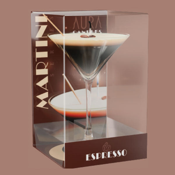 Aura Candles: Espresso Martini Scented Novelty Candle (7oz)