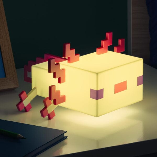 Paladone Minecraft Axolotl 8" 5 Color Novelty Tabletop Touch Lamp Simple Paladone 