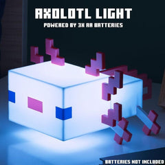 Paladone Minecraft Axolotl 8" 5 Color Novelty Tabletop Touch Lamp Simple Paladone 