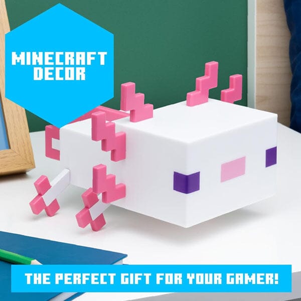 Paladone Minecraft Axolotl 8" 5 Color Novelty Tabletop Touch Lamp Simple Paladone 