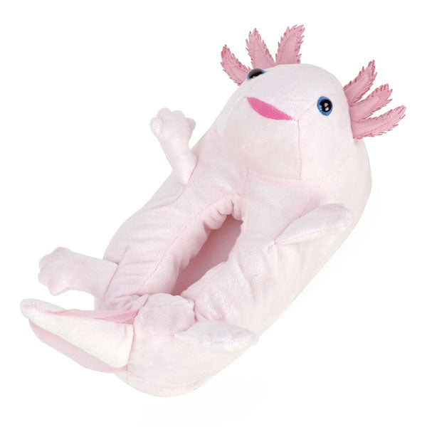 Plush Axolotl Slippers Unisex Rubber Sole Shoe (1 Pair) One-Size-Fits-Most