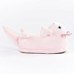 Plush Axolotl Slippers Unisex Rubber Sole Shoe (1 Pair) One-Size-Fits-Most