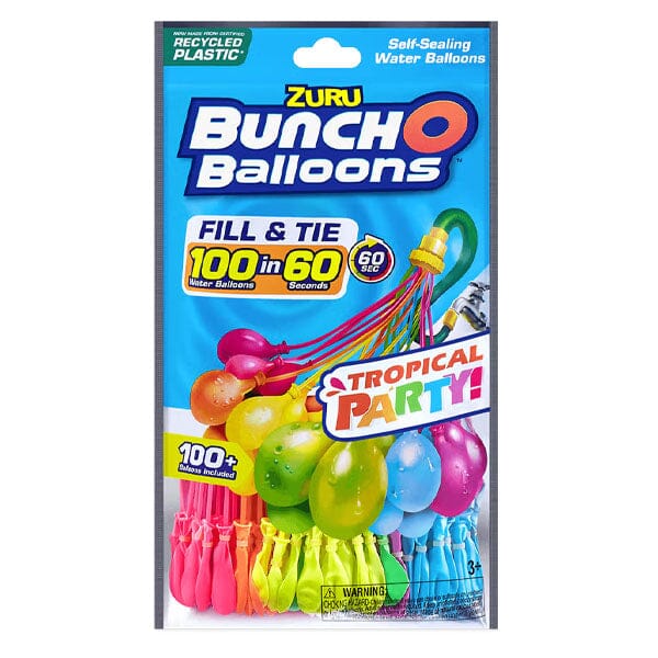 ZURU Bunch O Balloons Tropical Party Self-Sealing Water Balloons (100+ pcs) Simple ZURU 