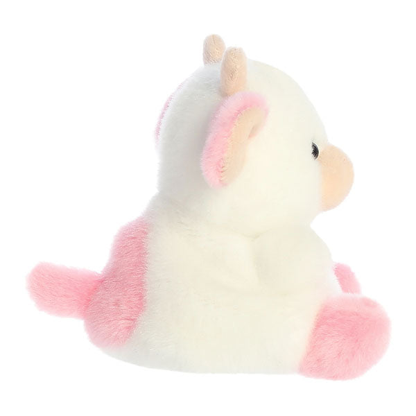 Original Palm Pals™ Belle Strawberry Cow 5" Plush Toy Simple Palm Pals 