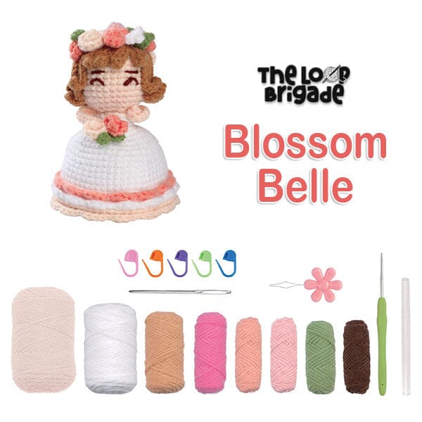 The LOOP Brigade: DIY Crochet Plush Toy Complete Kit For Beginners - Blossom Belle the Bouquet Doll Simple Exclusive 