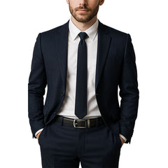 FlexClick Unisex Adjustable Micro-Increment Black Leather Belt (1pc) Fits 28" to 46" Waist
