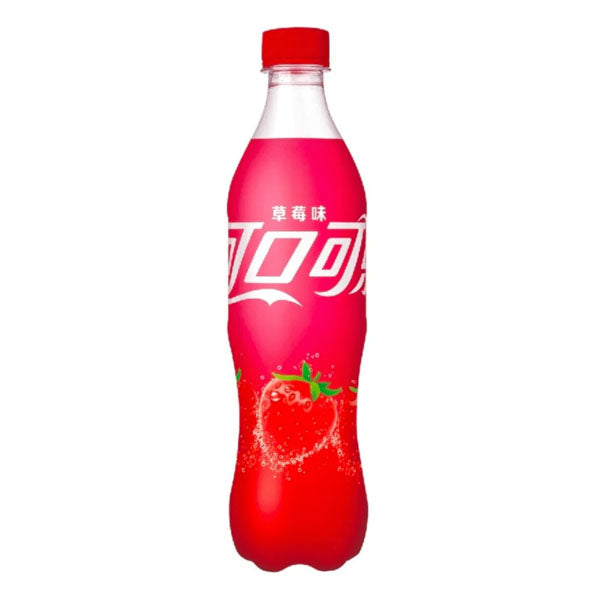 Coca-Cola Strawberry Flavor Soda Drink (500mL) Limited Edition Import