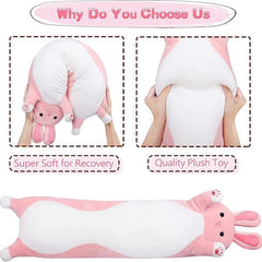 Plush Body Pillow Toy Styles (3FT Long!) | Pink Bunny | Ships Early May Preorder Showcase 