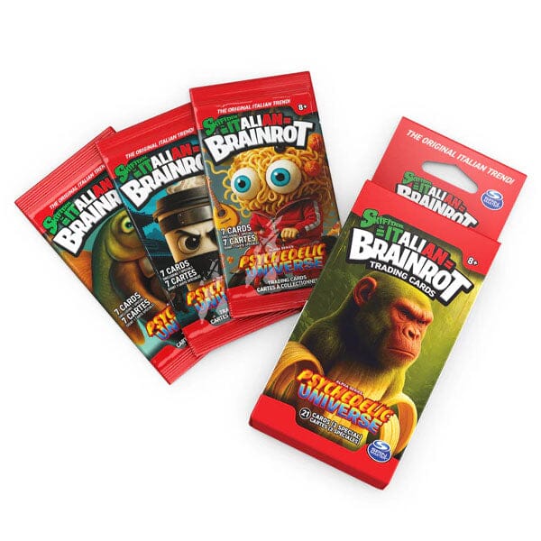 Italian Brainrot TCG: Alpha Series "Psychedelic Universe" Collection Bundle (3 Packs of 7 Cards) Simple Italian Brainrot