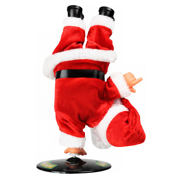 Jolly Moves: Breakdancing Handstand Santa Claus Fun Christmas Decor