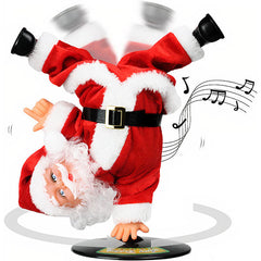 Jolly Moves: Breakdancing Handstand Santa Claus Fun Christmas Decor