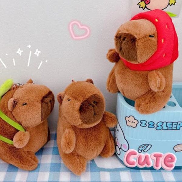 Capybara in a Hat 9" Kawaii Plush Squishy Pillow Toy (Multiple Styles) Simple Showcase 