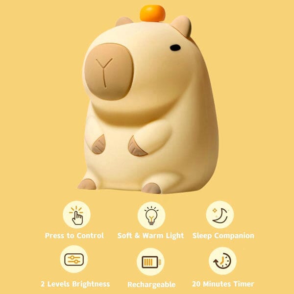 CapyDelights: The Adorable Decorative Capybara Night Light Simple Showcase 