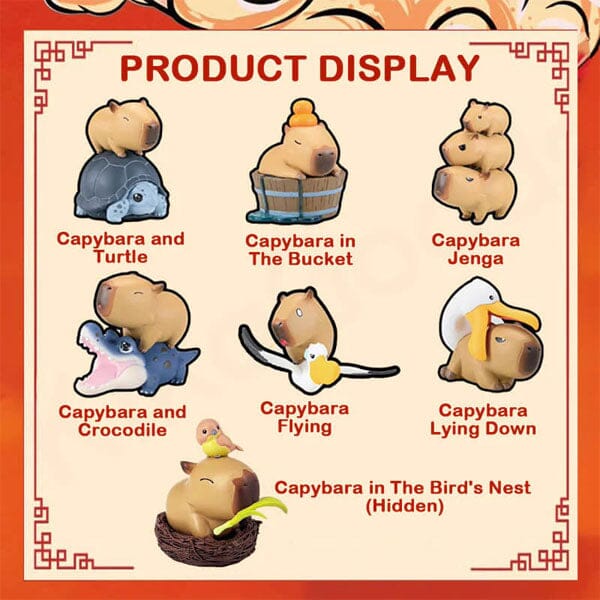 Animal Heavenly Body Capybara Figurine Blind Box (1pc) Simple Animal Heavenly Body 