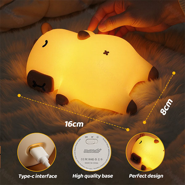 CapyNap Breathing Capybara Night Light Lamp