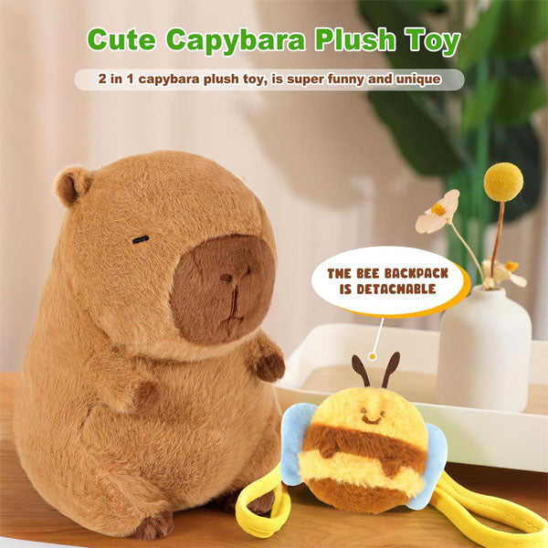 Capybara 9" Kawaii Bumblebee Backpack Plush Toy