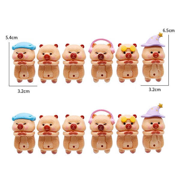Capybara Huggers: The Phone Hugging Animals Series 3 Collectable Figurine Blind Bag (1pc) Simple Exclusive 