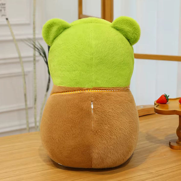 Capybara 9" Kawaii Matching Frog Hat & Purse Plush Toy (1pc)