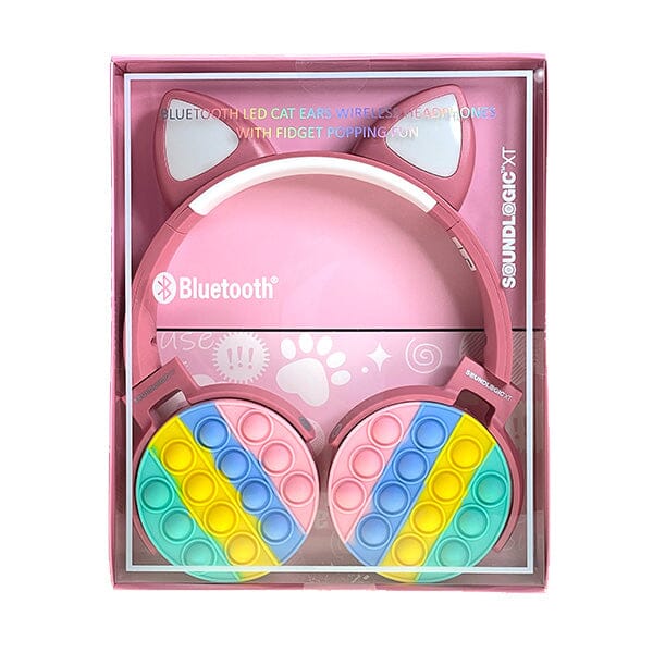 SoundLogicXT Cat Ear LED Wireless Popping Fidget Headphones | Assorted Colors Simple Shopatshowcase 