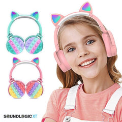 SoundLogicXT Cat Ear LED Wireless Popping Fidget Headphones | Assorted Colors Simple Shopatshowcase 