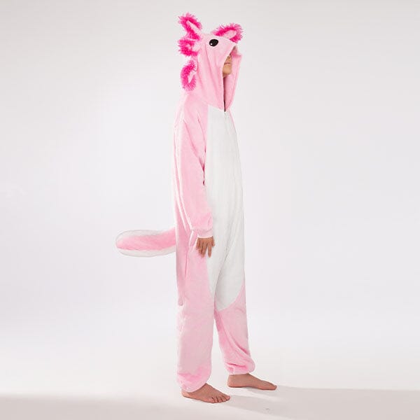 Cozy Cuddler Axolotl Flannel Adult Onesie (1pc) Multiple Sizes Simple Cozy Cuddler 