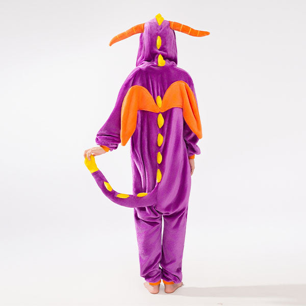 Cozy Cuddler Dragon Flannel Onesie For Adults & Kids (1pc) Multiple Sizes