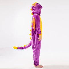 Cozy Cuddler Dragon Flannel Onesie For Adults & Kids (1pc) Multiple Sizes