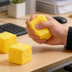 Cheese Cube Slow-Rise Squishy Fidget Toy (1pc)
