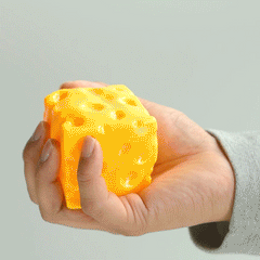 Cheese Cube Petroleum Jelly Squishy Fidget Toy (1pc)