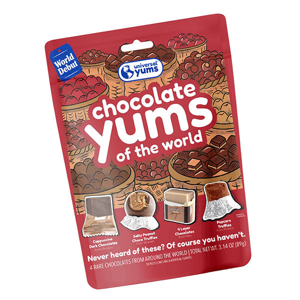 Universal Yums "Chocolate Yums of the World" Rare Imported Candy (10pc)