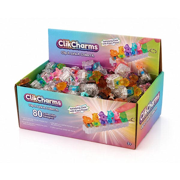 ClikCharms Fidget Keyboard Clicker Keychain - 1 Random 3D Animal Design Simple Exclusive