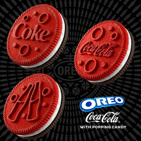 OREO x Coca-Cola Sandwich Cookies With Popping Candy (4pk) Limited Edition Simple OREO 