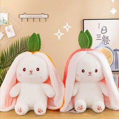 Flopsymates: Convertible 14" Bunny Plush Toys | Strawberry Or Carrot Simple Showcase 