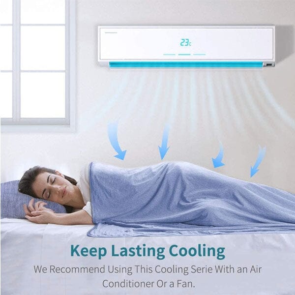 Cool Chill Cooling Lightweight Breathable Summer Blanket in Grey Simple Showcase 