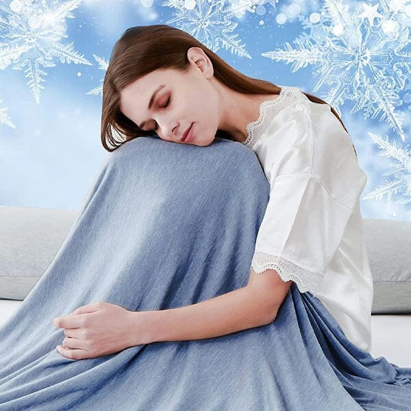 Cool Chill Cooling Lightweight Breathable Summer Blanket in Grey Simple Showcase 