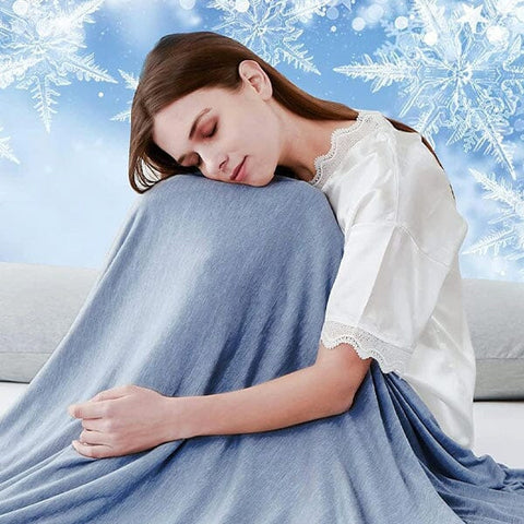Cool Chill Cooling Lightweight Breathable Summer Blanket in Grey