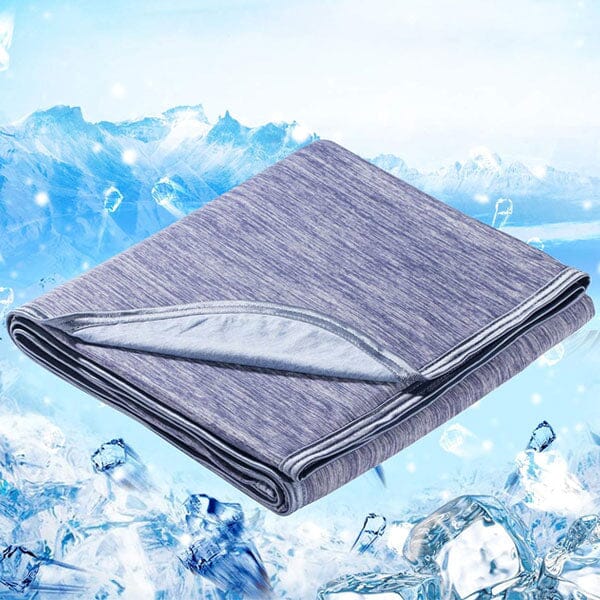 Cool Chill Cooling Lightweight Breathable Summer Blanket in Grey Simple Showcase 