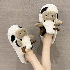 Cartoon Cow Plush Slippers for Indoors & Outdoors | As Seen On Social! | Pre-Order Preorder Showcase 