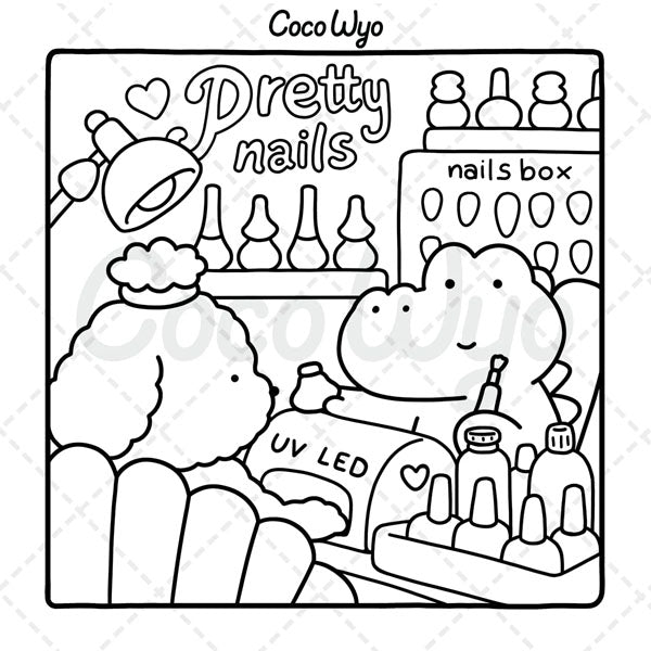 "Cozy Friends" Coloring Book: Cozy Space Coloring by Coco Wyo (40 Pages)