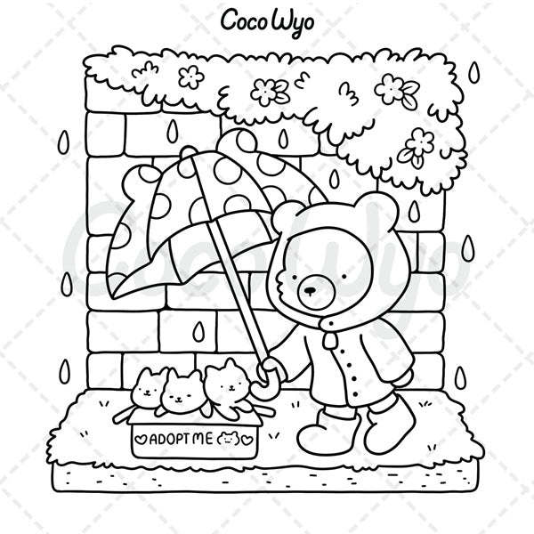 "Cozy Friends" Coloring Book: Cozy Space Coloring by Coco Wyo (40 Pages)