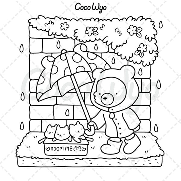 "Cozy Friends" Coloring Book: Cozy Space Coloring by Coco Wyo (40 Pages) Simple Coco Wyo 