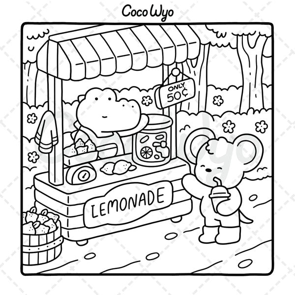"Cozy Friends" Coloring Book: Cozy Space Coloring by Coco Wyo (40 Pages)