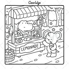 "Cozy Friends" Coloring Book: Cozy Space Coloring by Coco Wyo (40 Pages) Simple Coco Wyo 