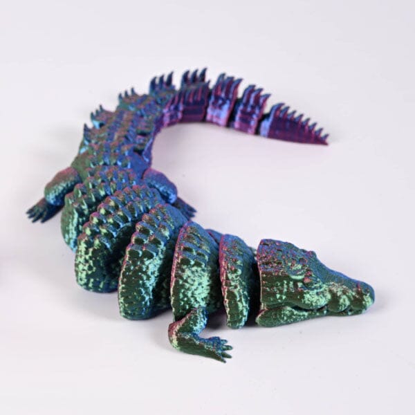 3D Treasures 3D-Printed Articulated Crocodile Fidget Toy (Multiple Colors) Simple Exclusive 