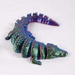 3D Treasures 3D-Printed Articulated Crocodile Fidget Toy (Multiple Colors) Simple Exclusive 